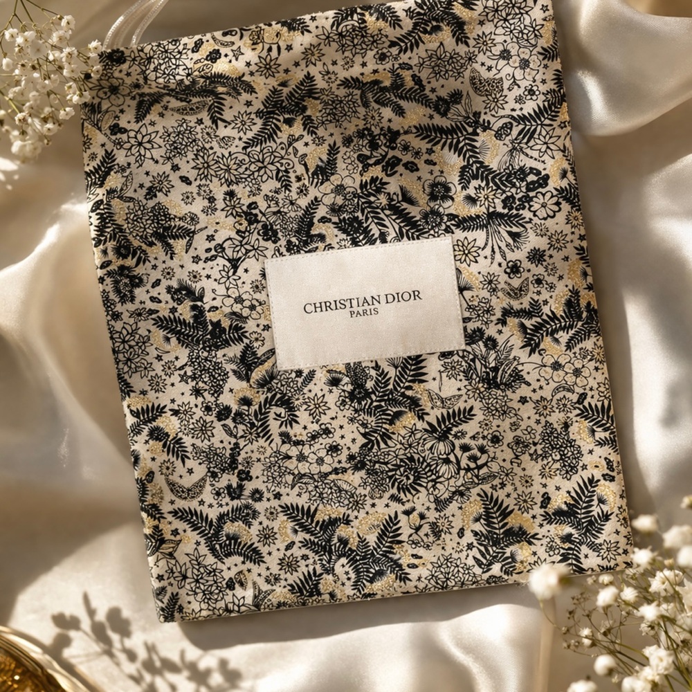 Christian Dior Paris Limited Edition Drawstring Pouch/Dust Bag - Christmas 2021